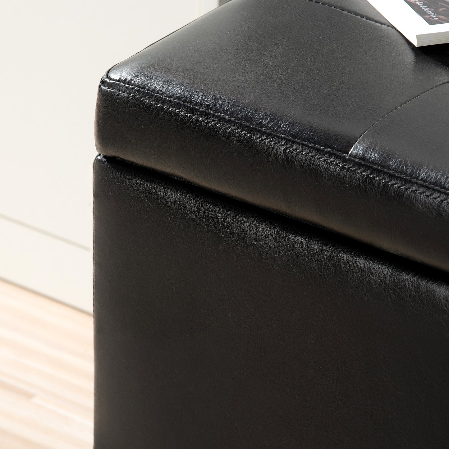 Justo Modern Faux Leather Ottoman