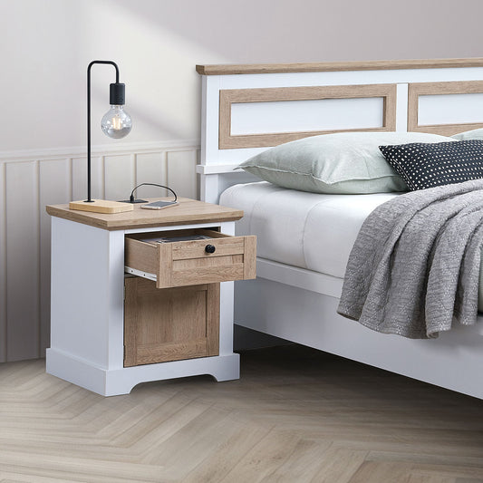 Fremont Contemporary Drawer Charging Night Side Table