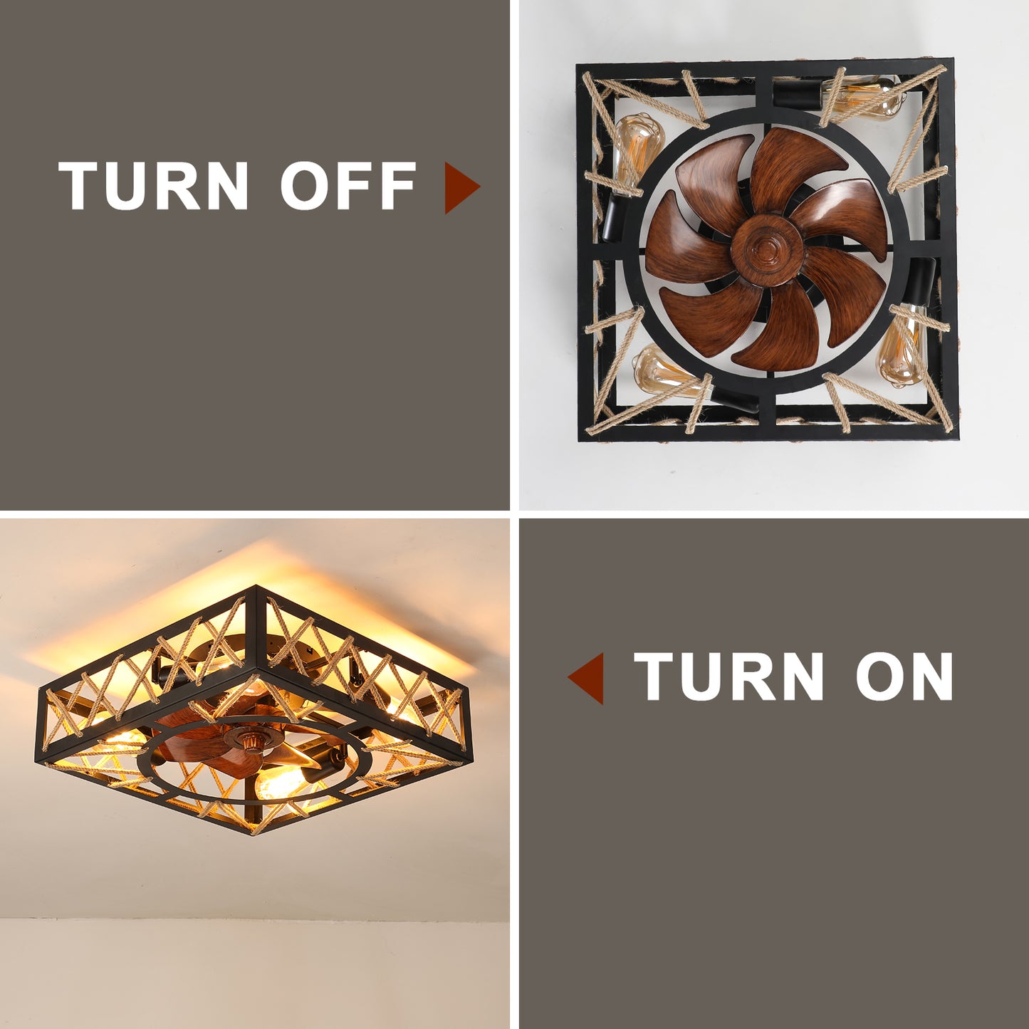 Silverleaf Industrial Caged Lights