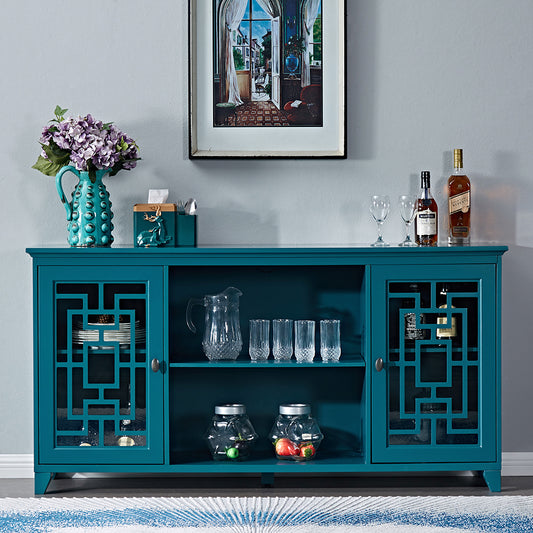 Elmcrest Traditional Velvet Sideboard Buffet Table