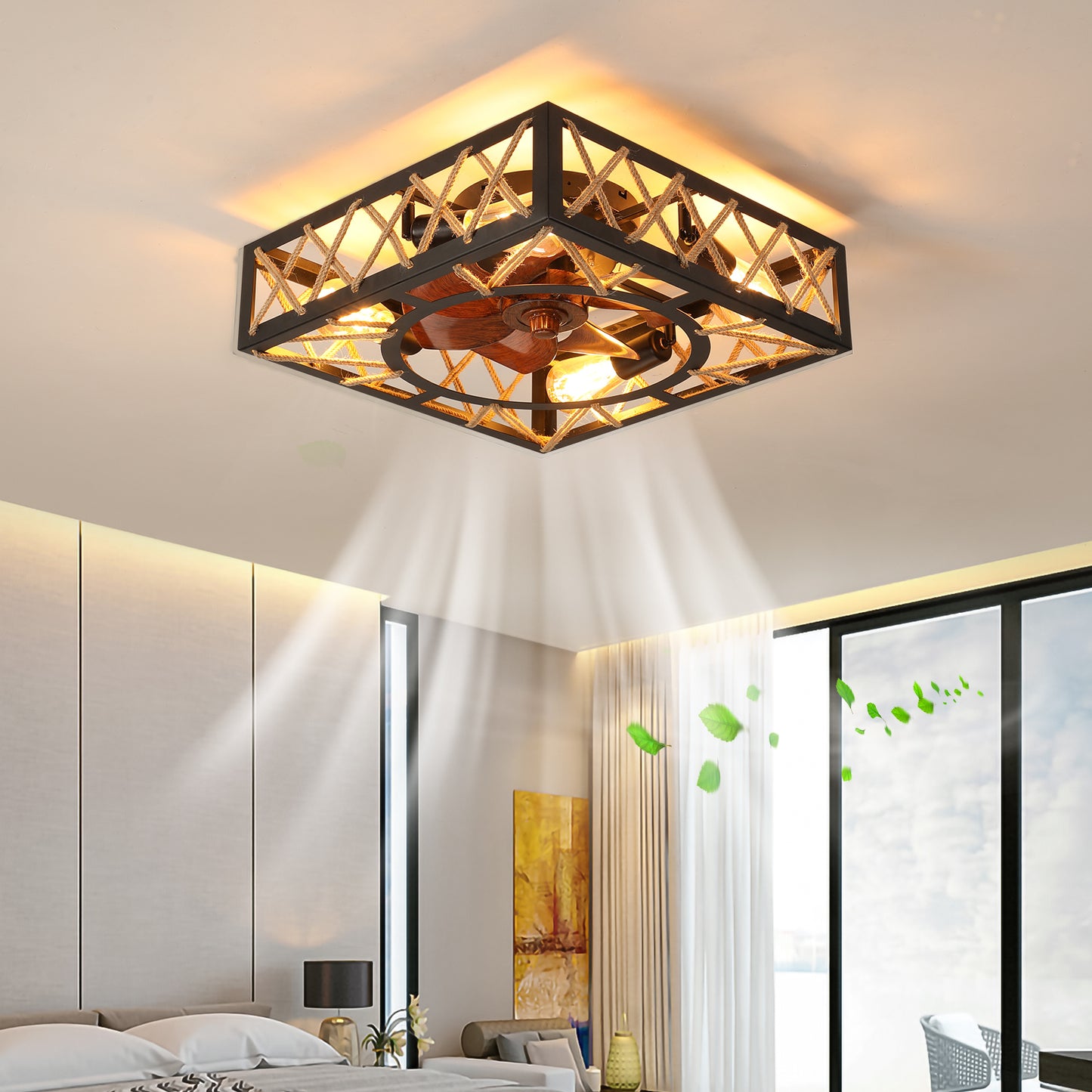 Silverleaf Industrial Caged Lights