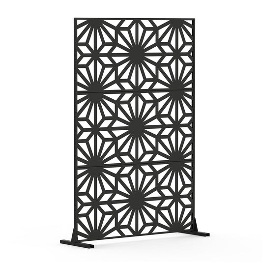 Marites Industrial Sunflower Metal Privacy Screen