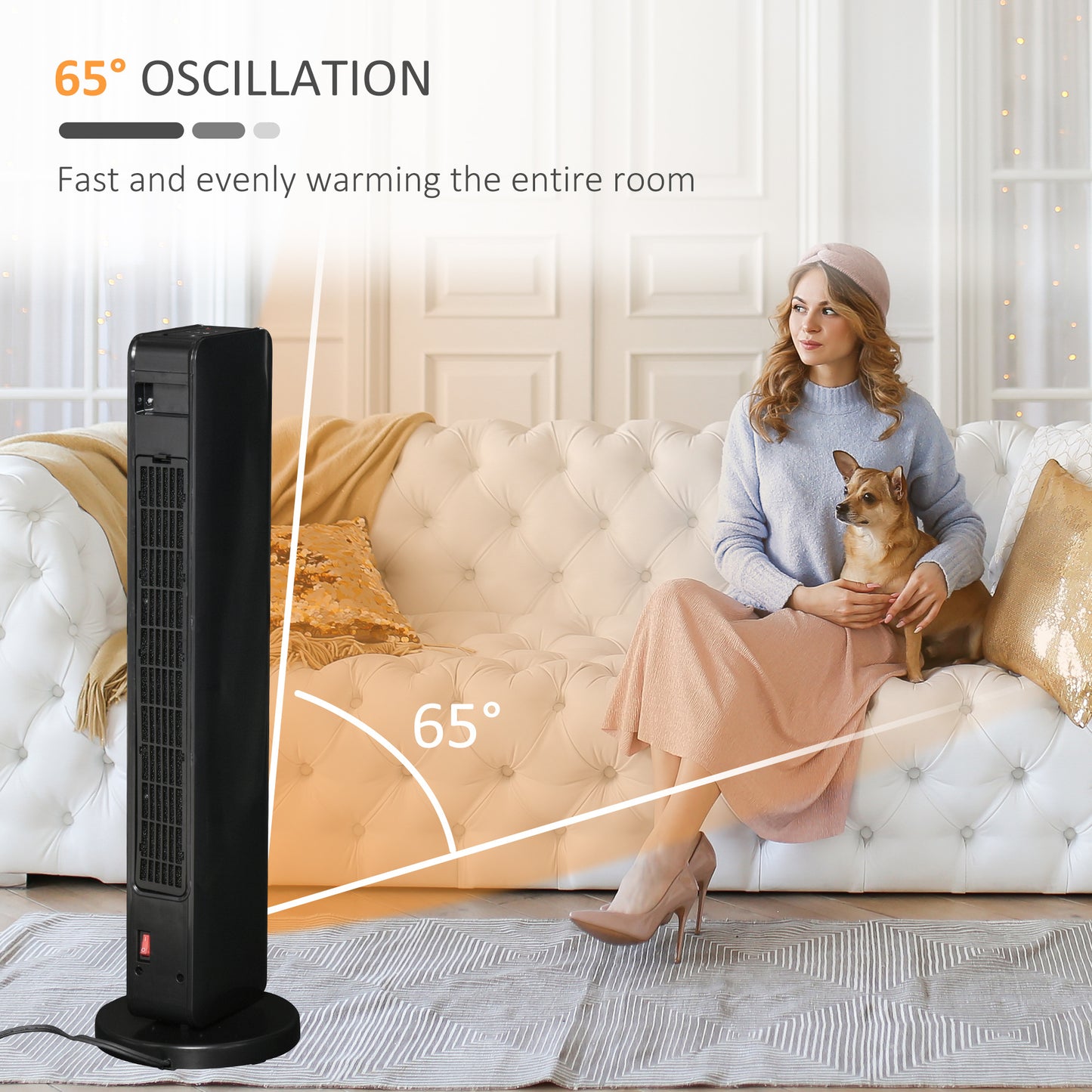 Oakridge Modern Oscillating Electric Heater