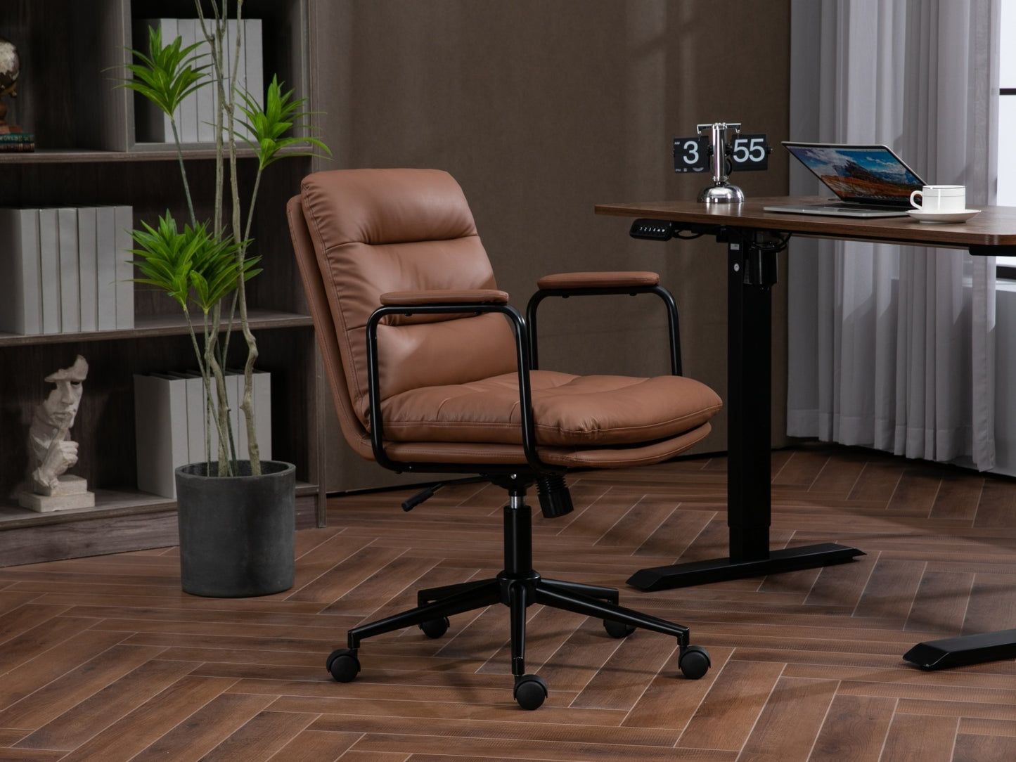 Napa Contemporary Ergo Leather Desk Chair