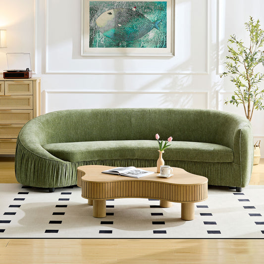 Jiron Modern Curved Velvet Sofa