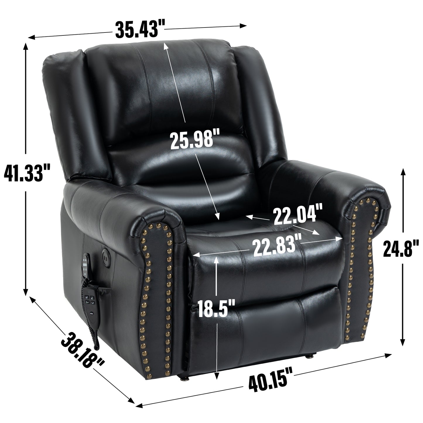 Sonoma Modern Genuine Leather Recliner Chair
