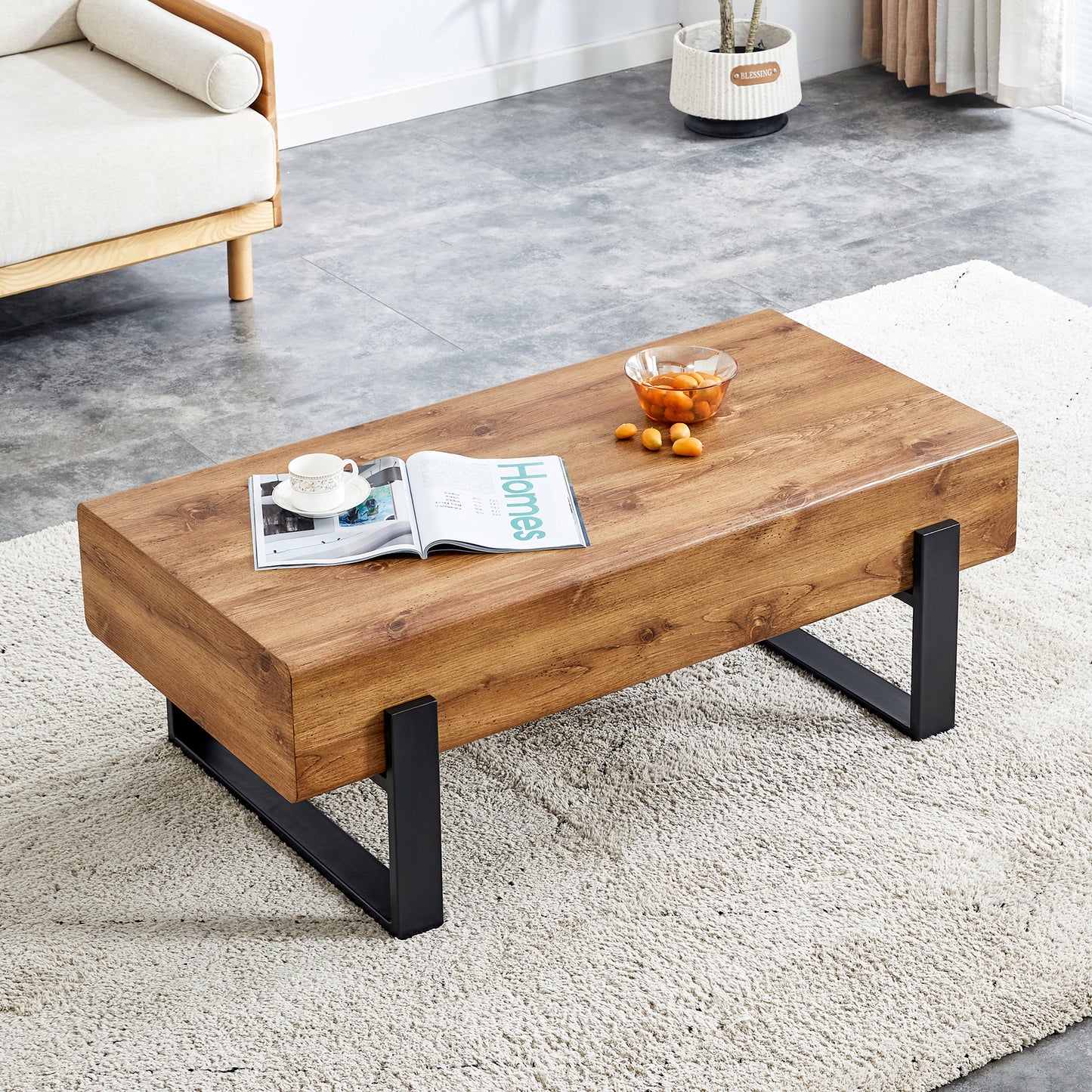 Ghivi Industrial Rustic Elegance Coffee Table