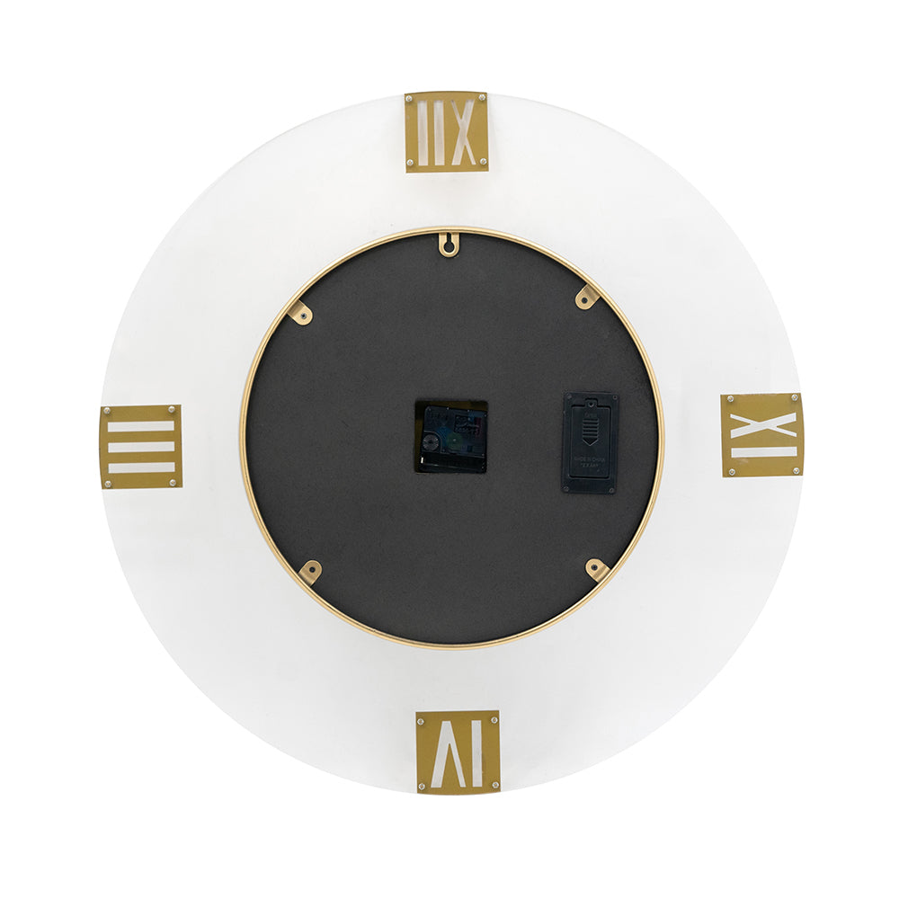 Cleo Contemporary Velvet Round Clock