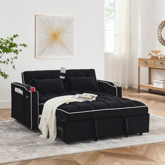Mission Modern Velvet Foldable Sofa