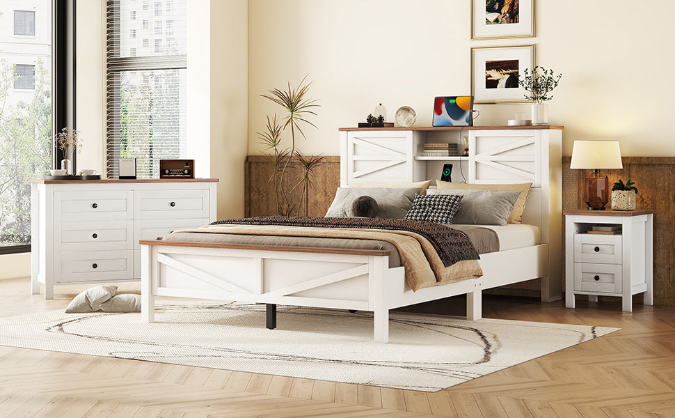 Somerset Craftsman Farmhouse 3-Pieces Bedroom Set