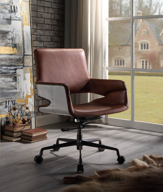 Irvington Modern Cocoa Swivel Office Chair
