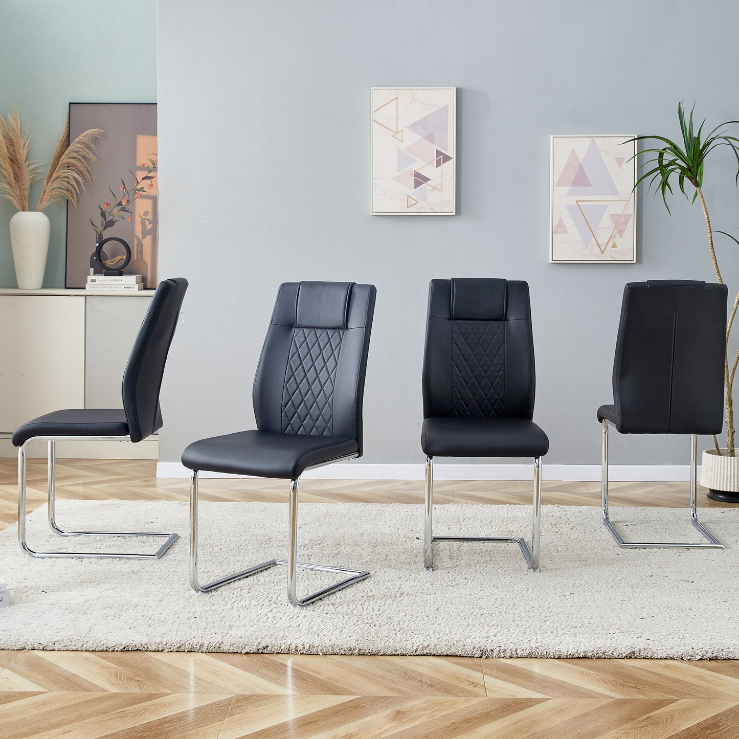 Eda Modern Faux Leather Chairs