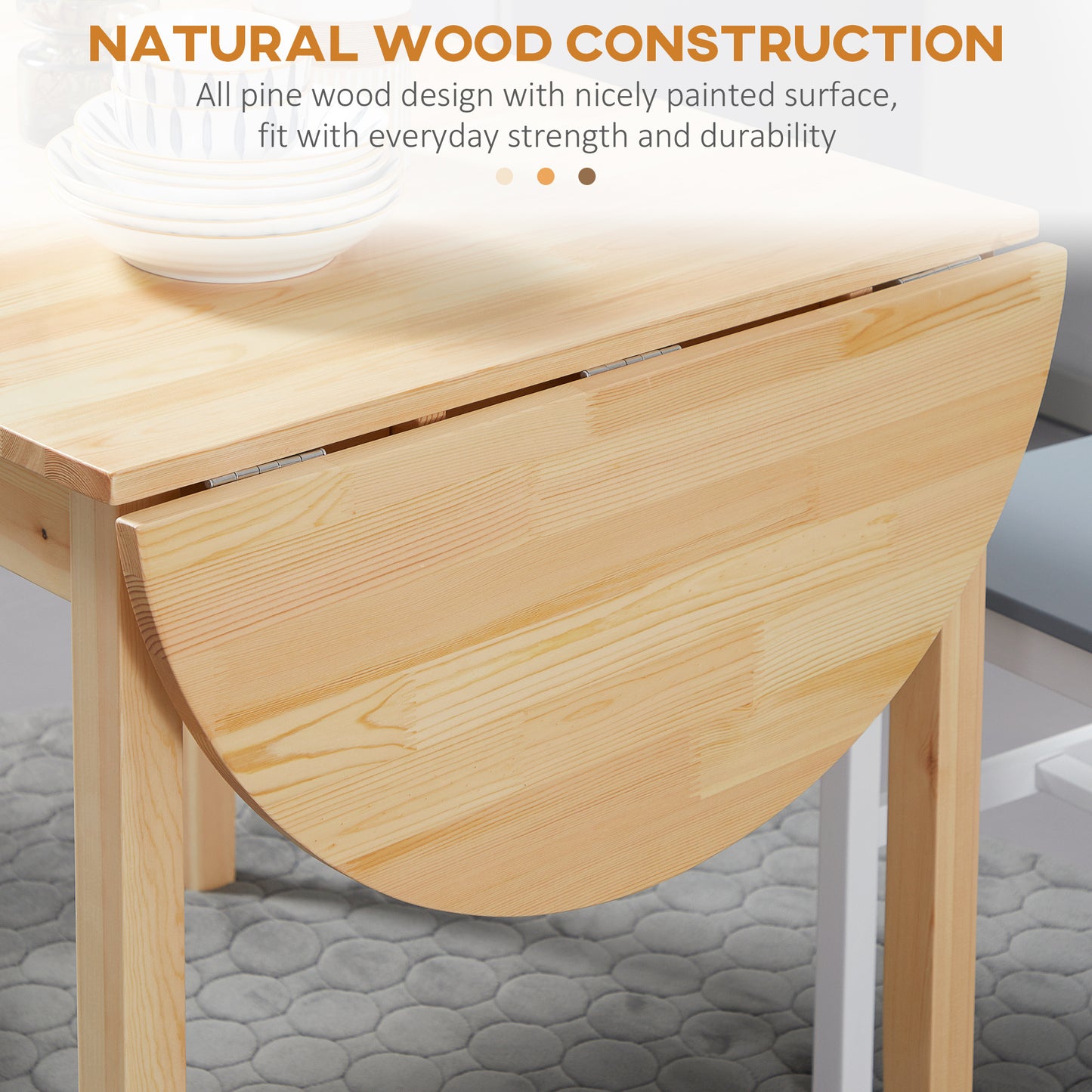 Calista Craftsman Natural Solid Drop Table