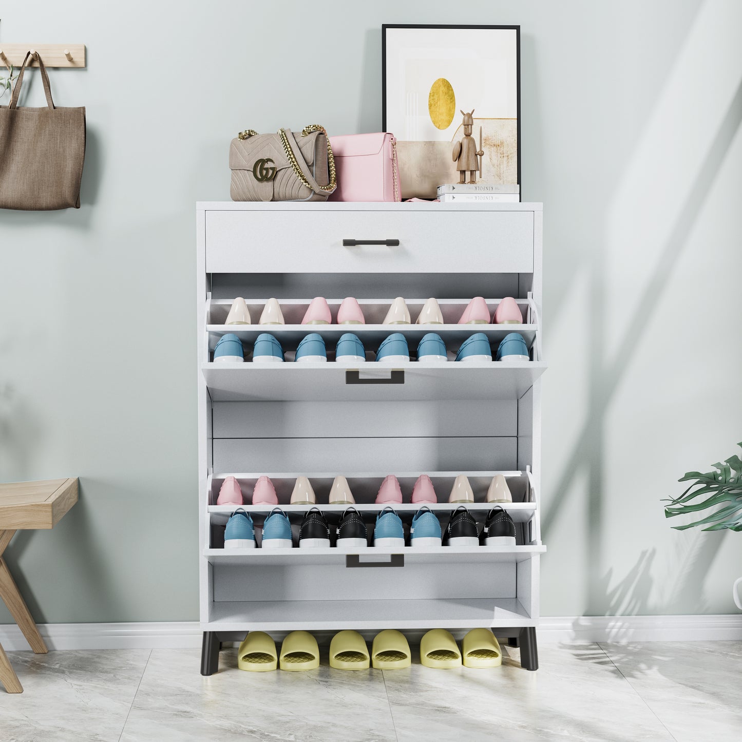 Somerset Modern Hidden Shoe Cabinet