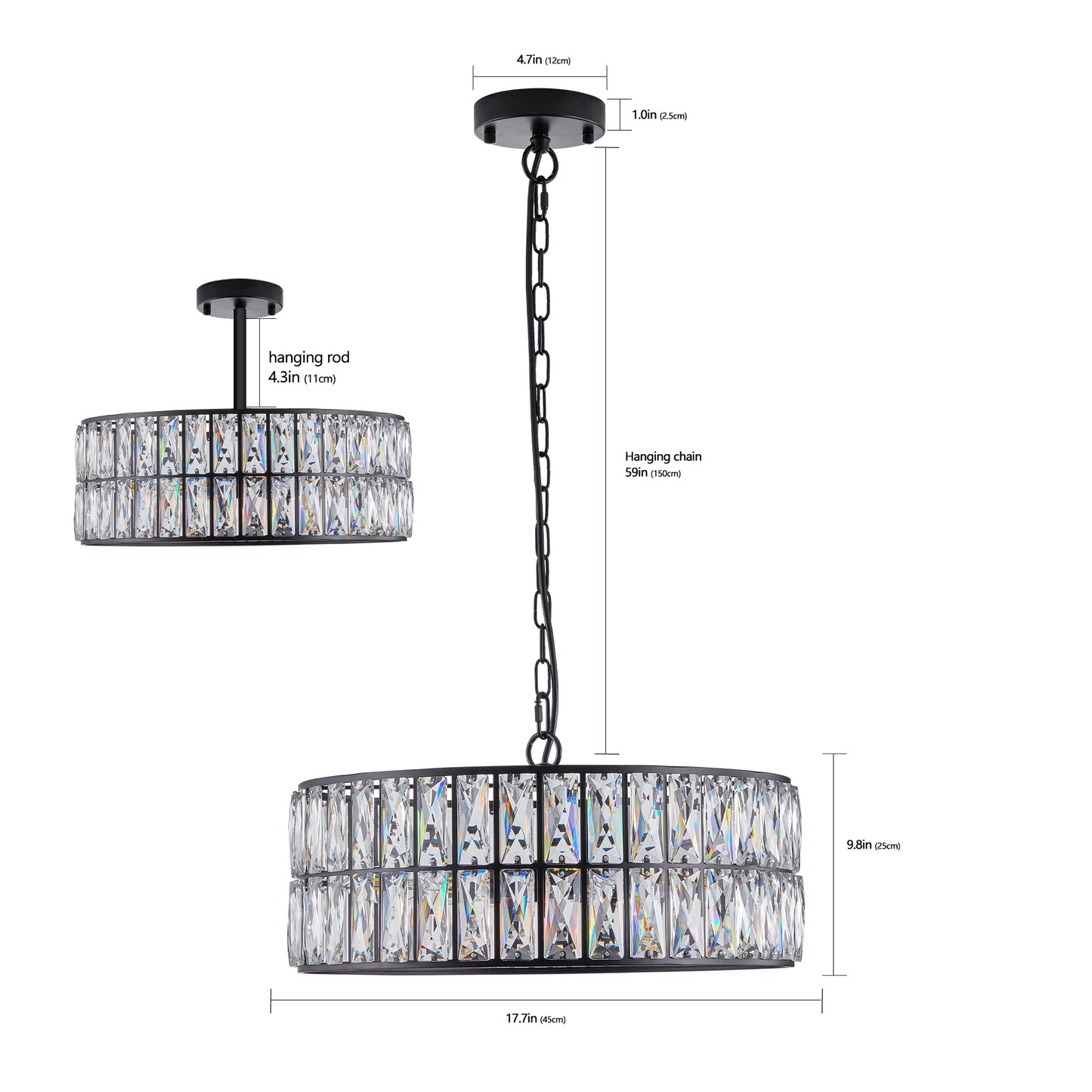 Marcel Industrial Crystal Drum