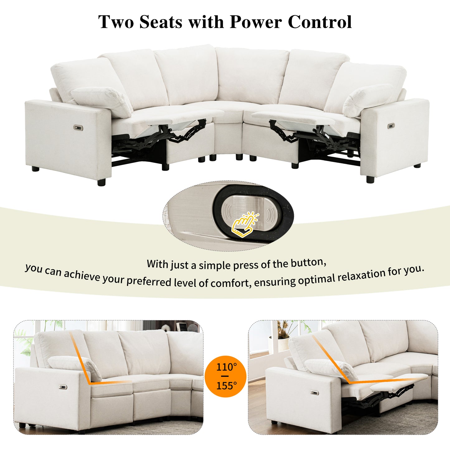Niles Modern Power Recliner Sectional