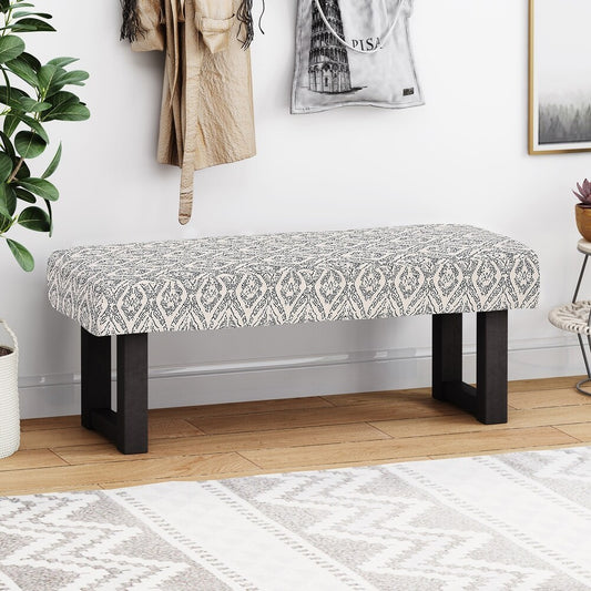 Kingsly Modern Boho Fabric Bench