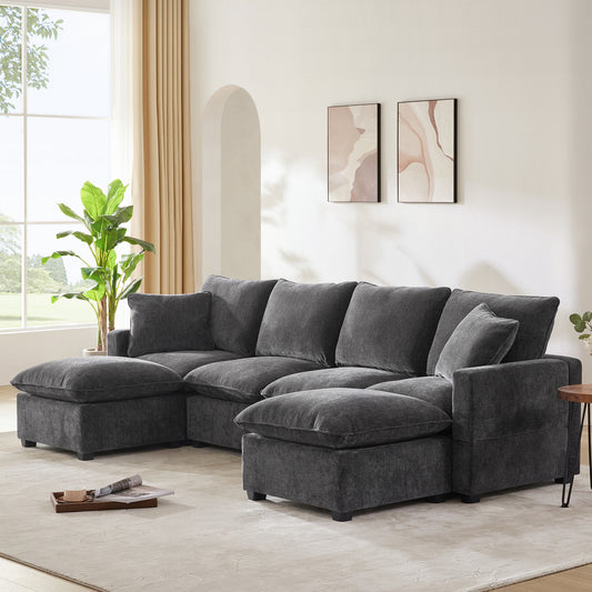 Ghivi Modern Chenille Modular Sofa