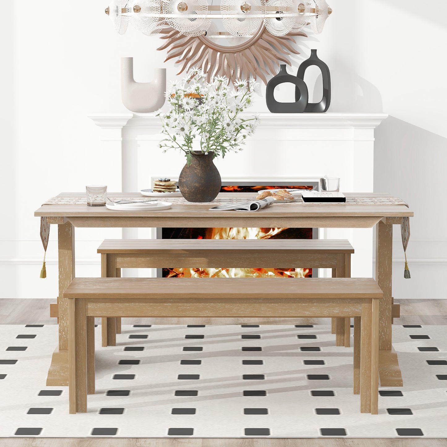 Mission Modern Trestle Dining Set