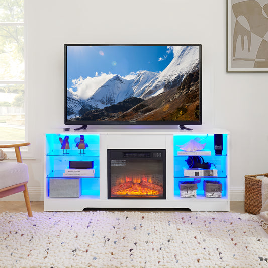 Marcel Modern LED Fireplace TV Stand
