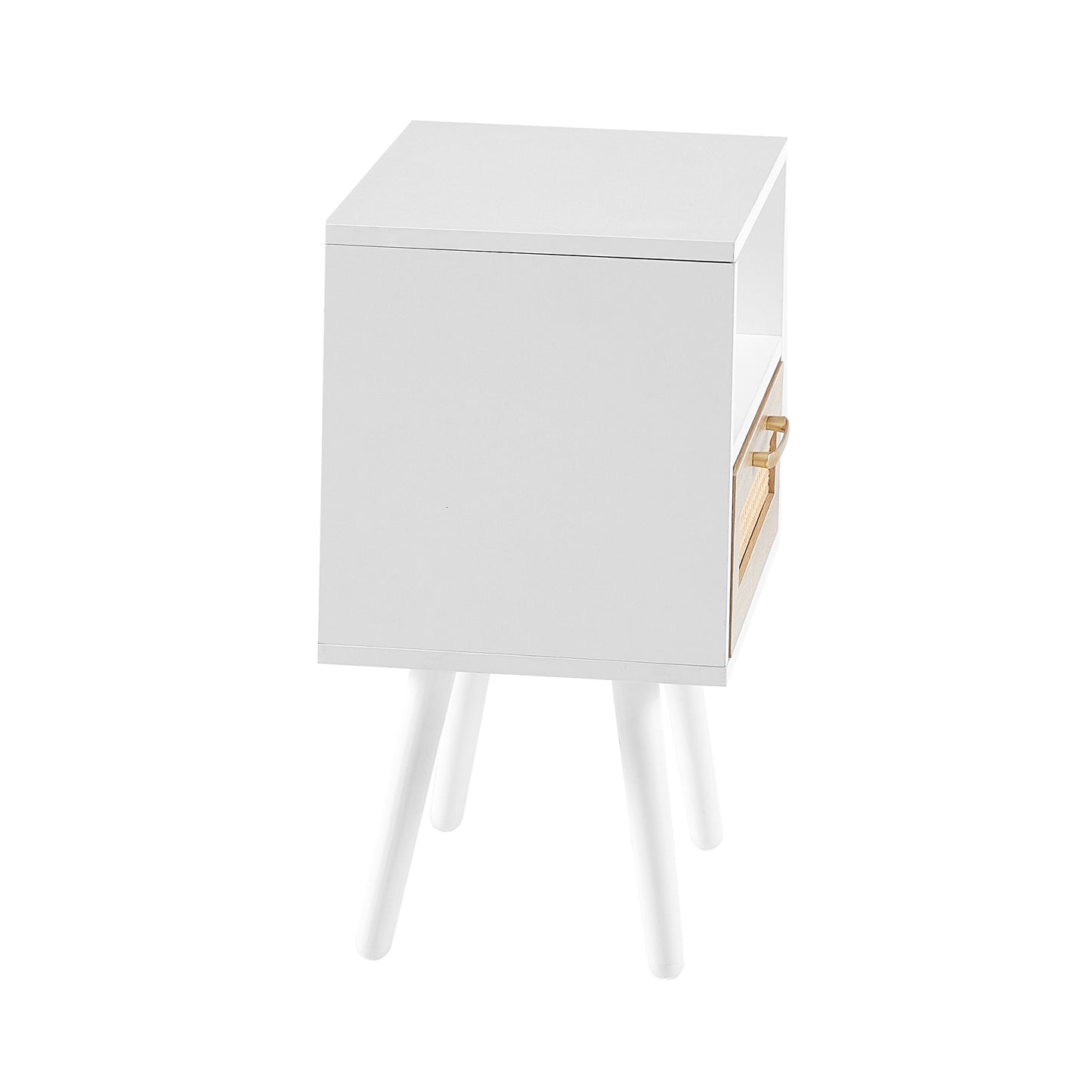 Lazzareschi Modern Rattan Wood End Table