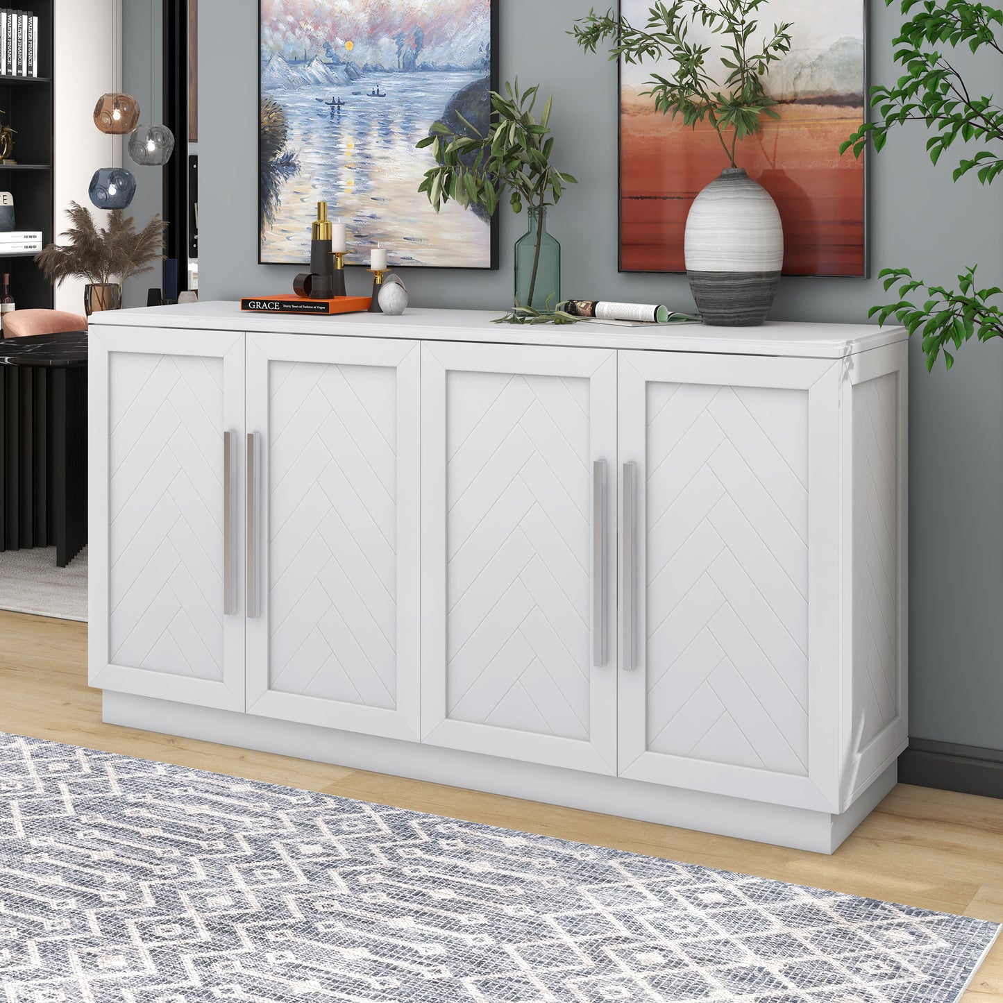 Irvington Modern Large Sideboard Storage Cabinet