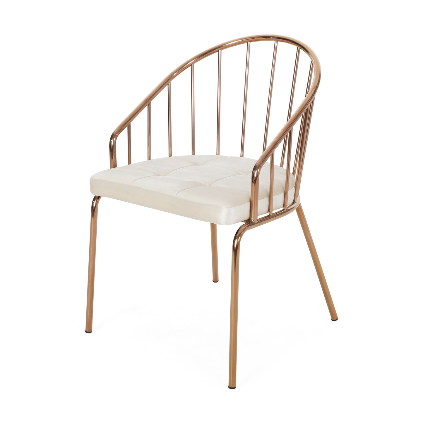 Niles Contemporary Steel Frame Velvet Dining Chair