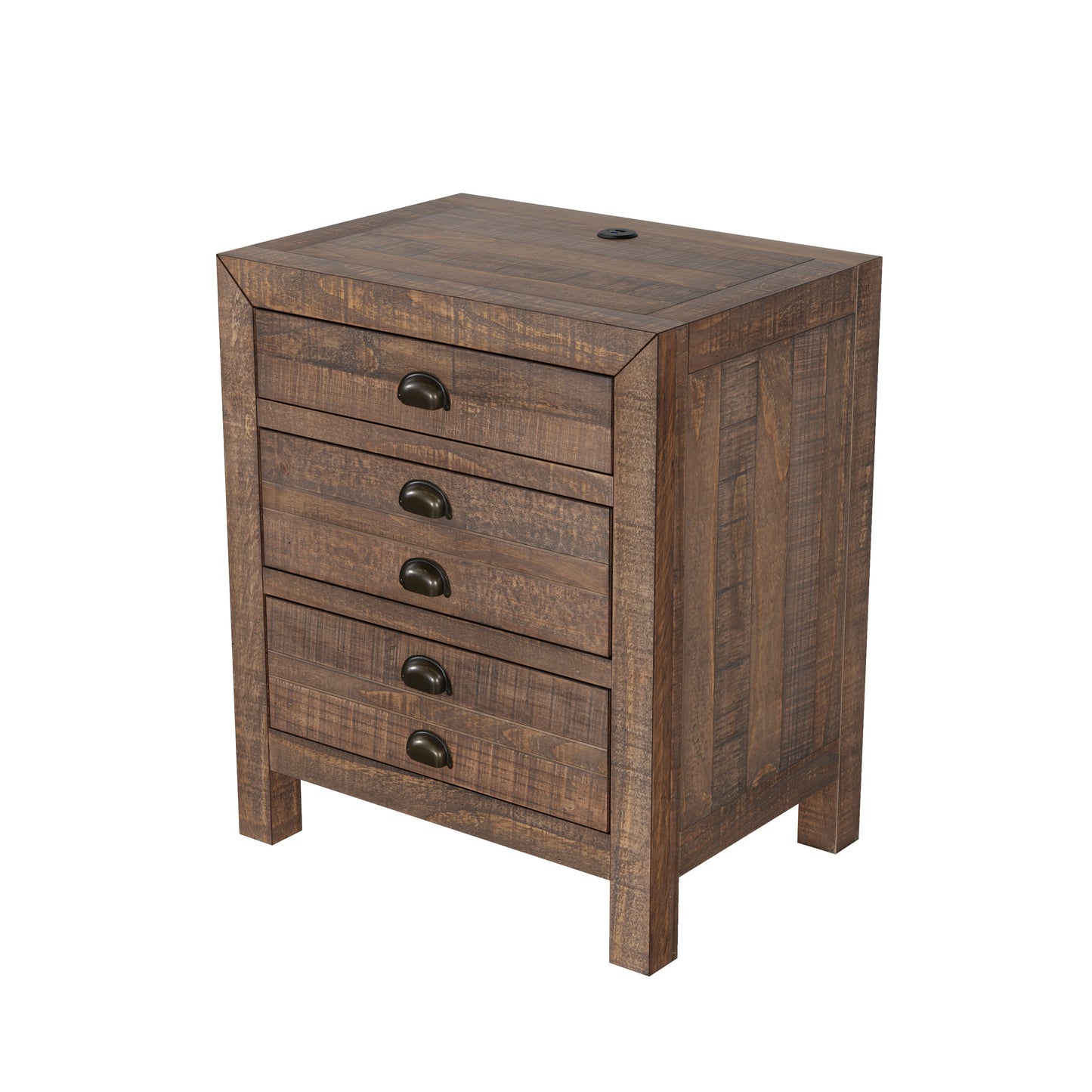 Ghivi Craftsman Rustic Nightstand