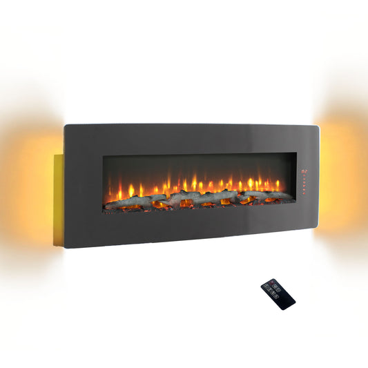 Irvington Modern Curved Wall Electric Fireplace