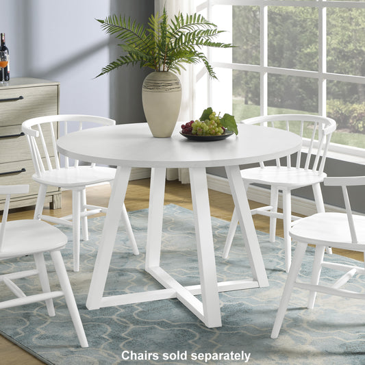 Mission Contemporary Edo Round Dining Table with Trestle Base