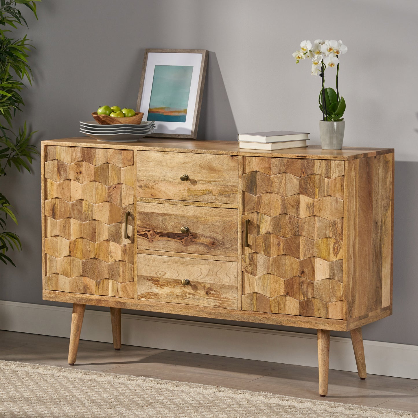 Niles Mid-Century Drawer Sideboard