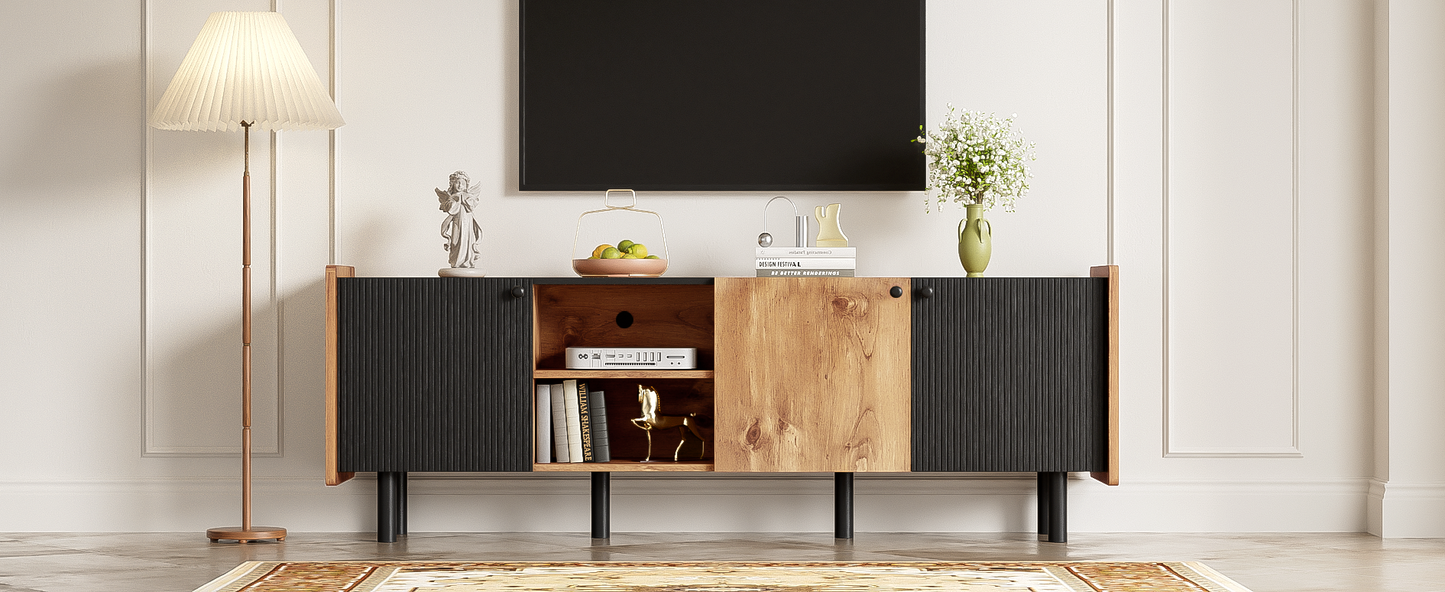 Mission Mid-Century TV Stand Console Table Entertainment