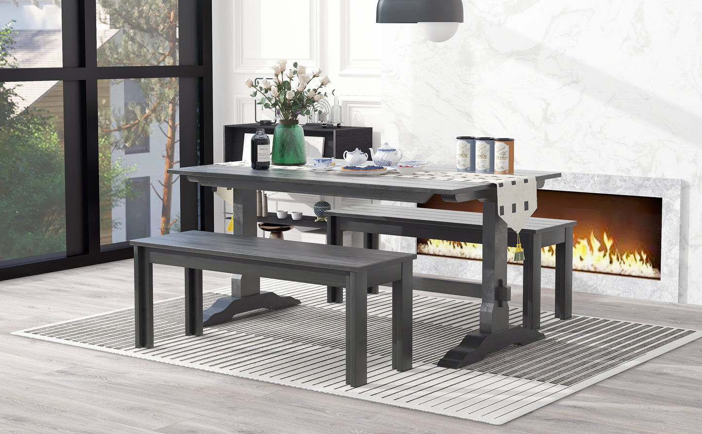 Emery Modern Benches Set