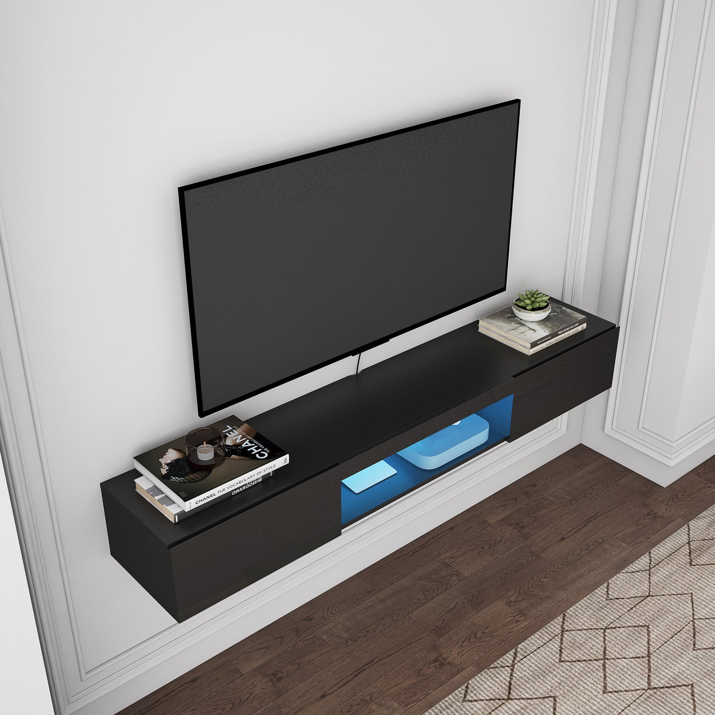 Centerville Modern Floating LED TV Mounted Stand