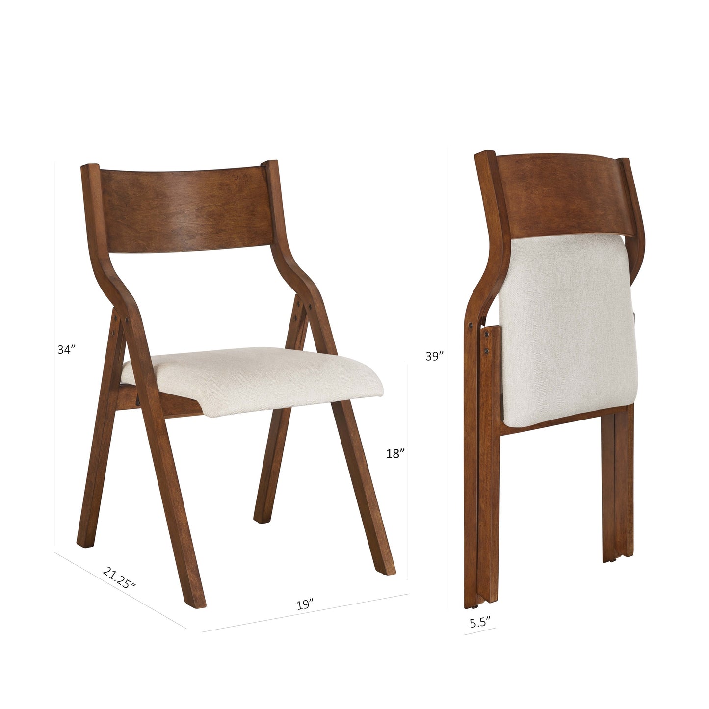 Jiron Mid-Century Folding Dining Chair