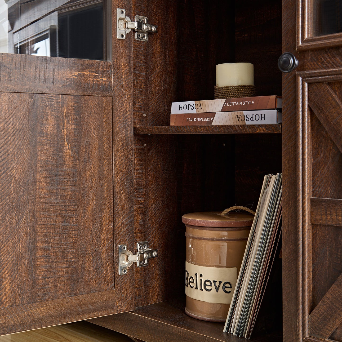 Jiron Craftsman Farmhouse 3-Door Buffet Cabinet
