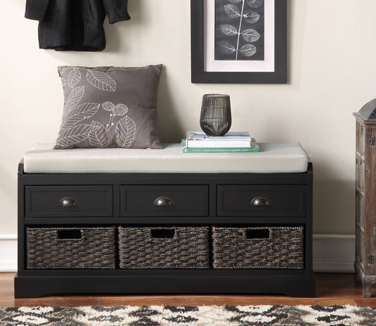 Elmcrest Modern Wood Storage Bench