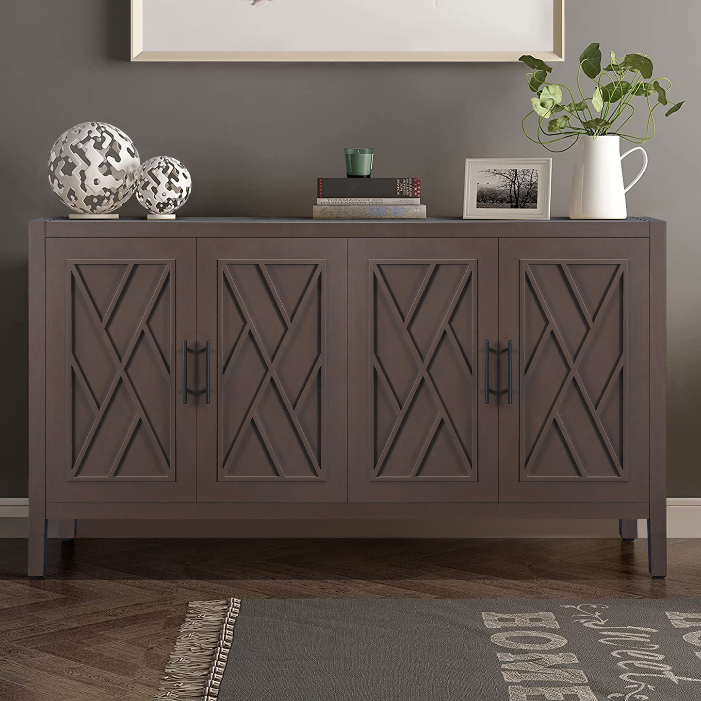 Centerville Modern Twill Wooden Sideboard Cabinet