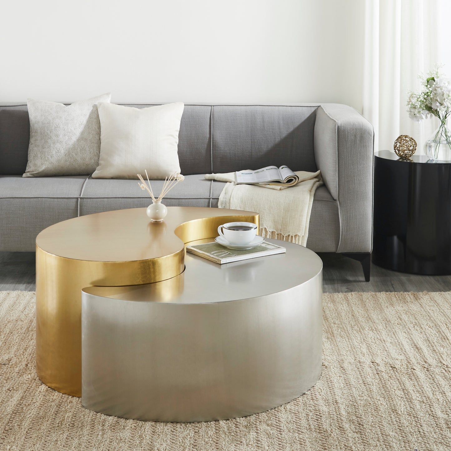 Somerset Contemporary Iron Coffee Table
