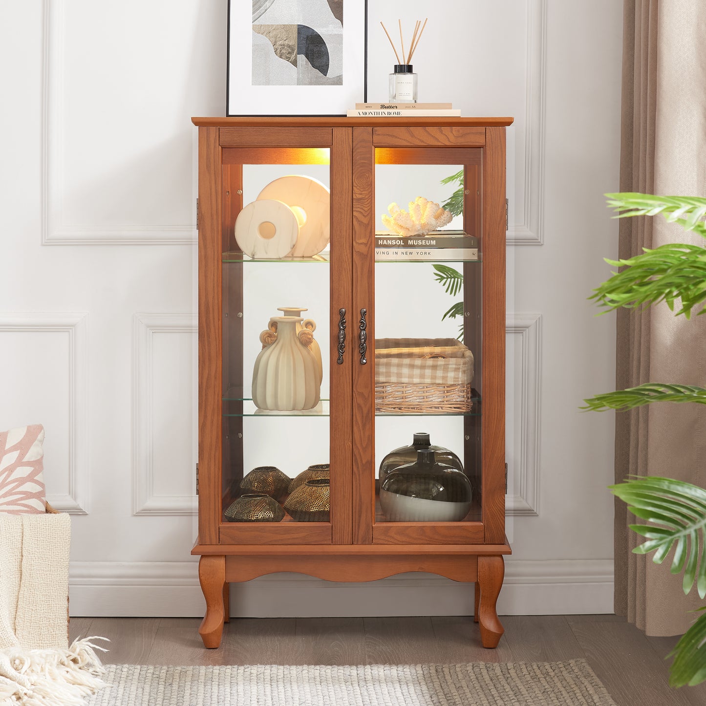 Jiron Traditional Mirrored Display Cabinet