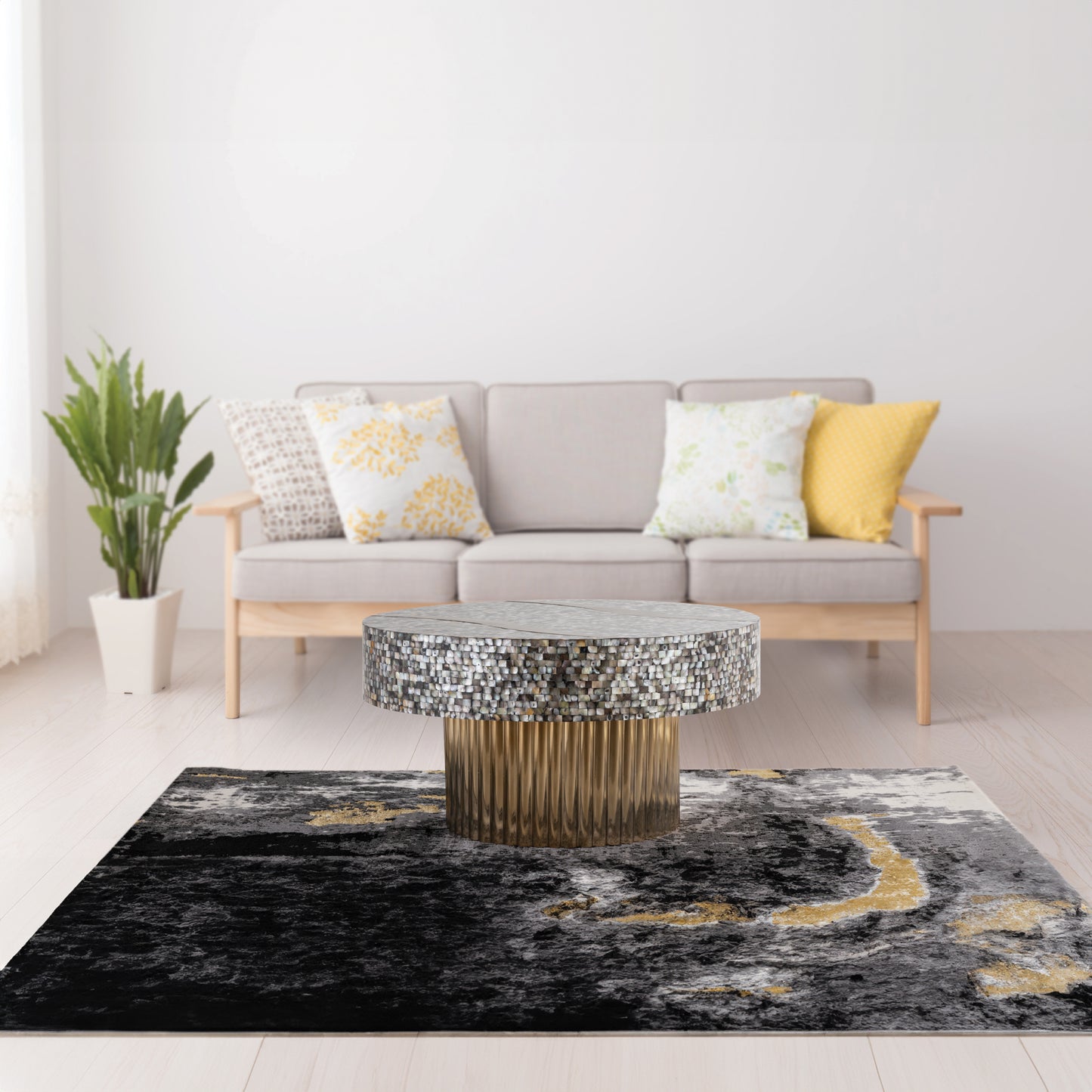 Jiron Contemporary Pearl Coffee Table