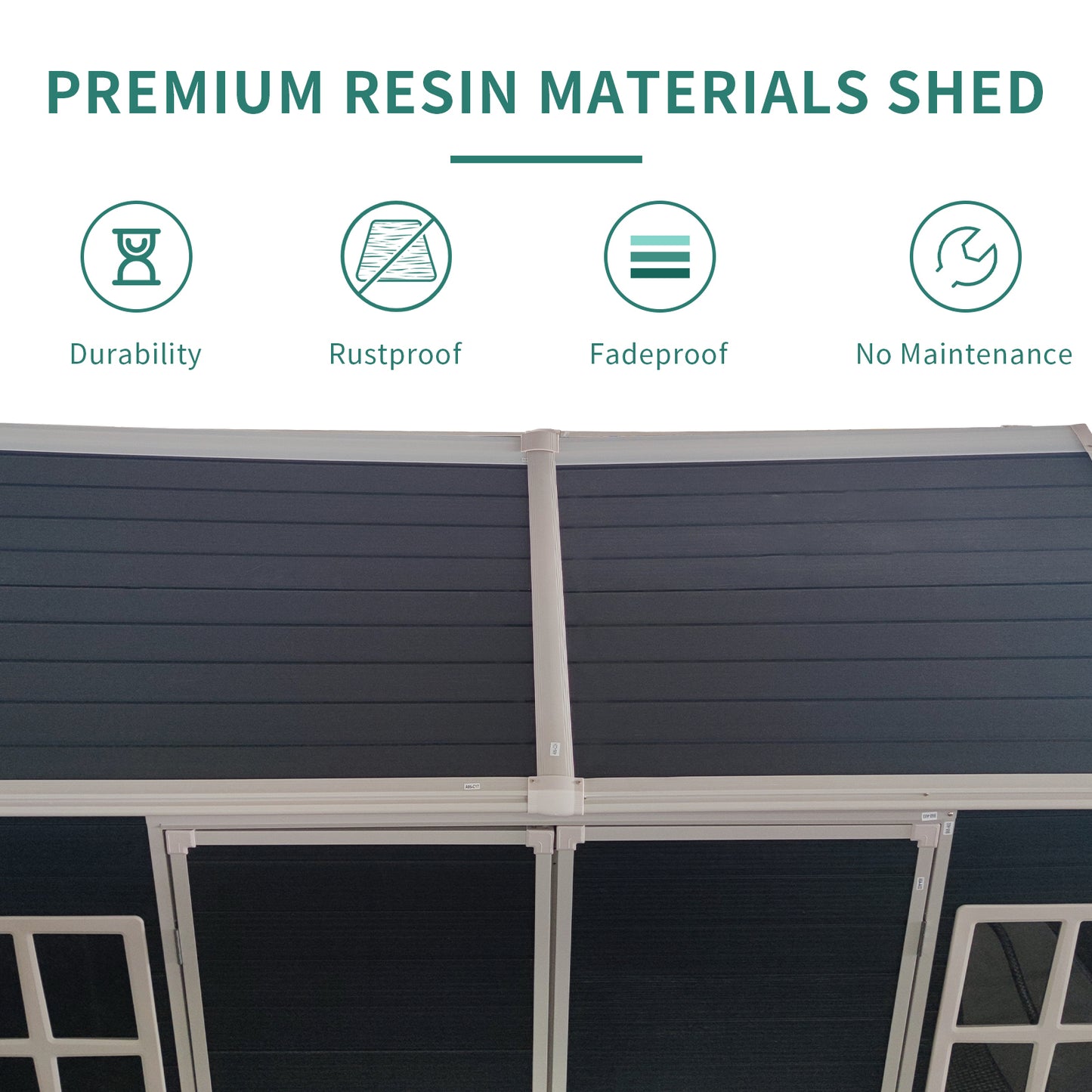 Elmcrest Modern Carbon Garden Shed