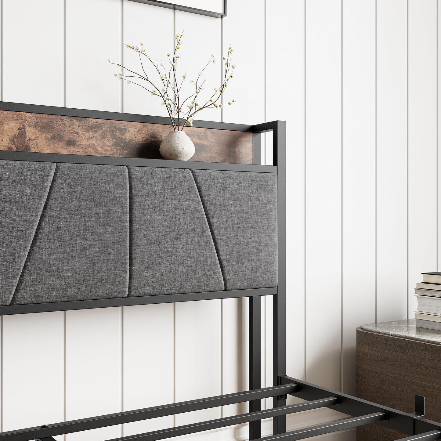 Eda Industrial Vintage Storage Bed