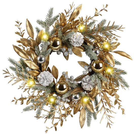 Fitch Contemporary Lights Christmas Wreath