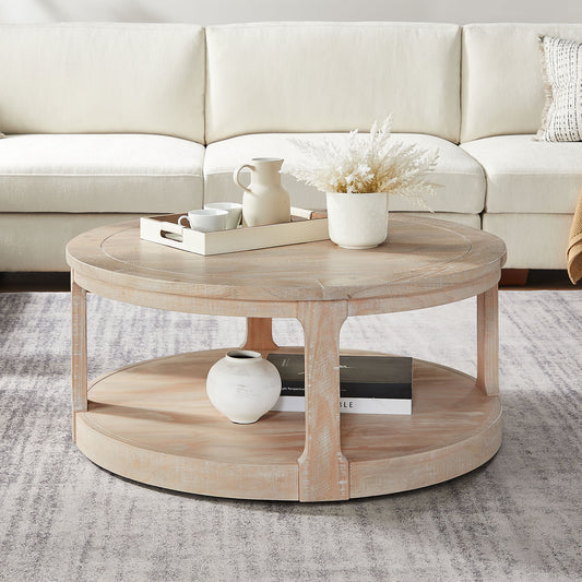 Kingsly Mid-Century Oak Coffee Table