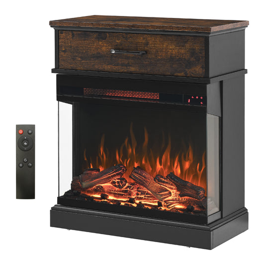 Westport Contemporary Glass Fireplace Table