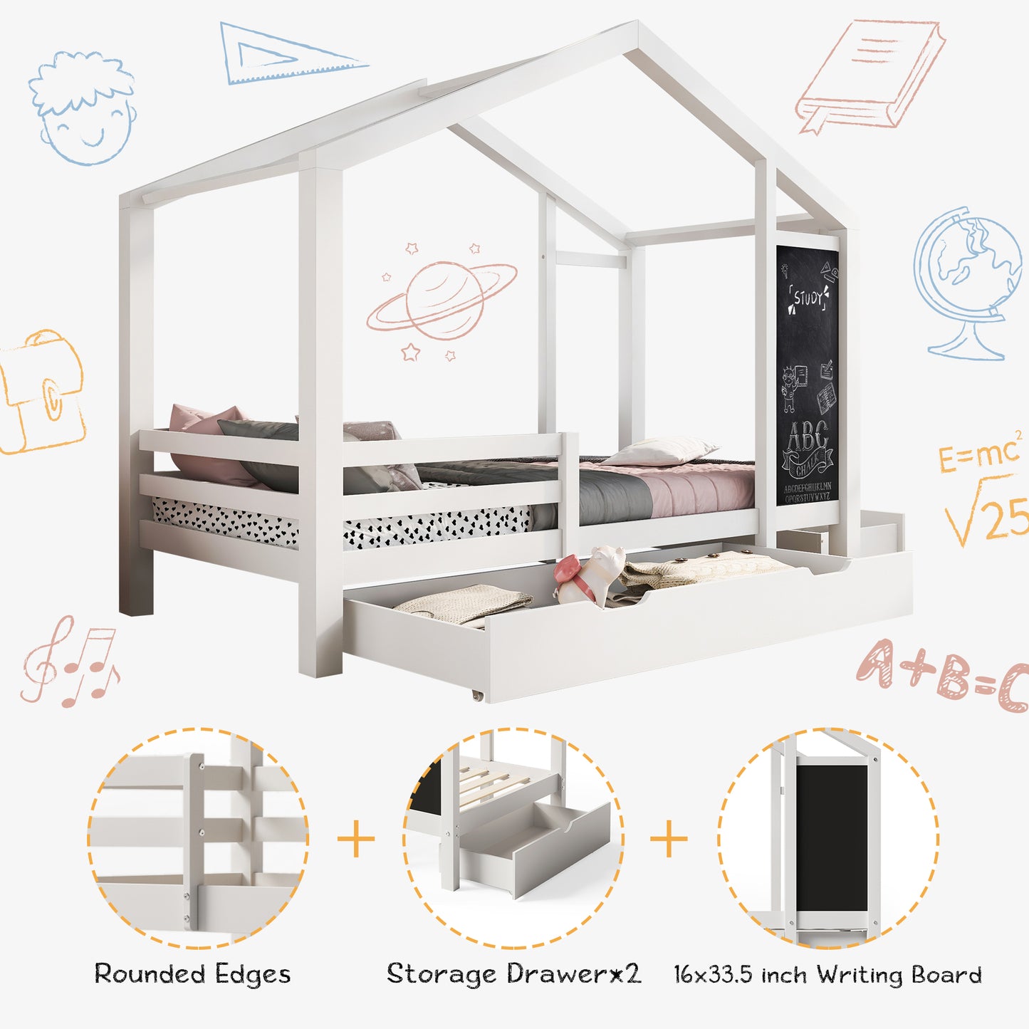 Elmcrest Craftsman Twin House Bed