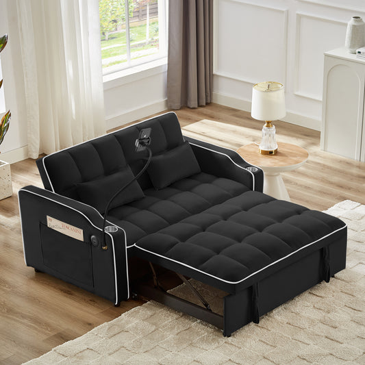 Fremont Modern  Velvet Foldable Sofa