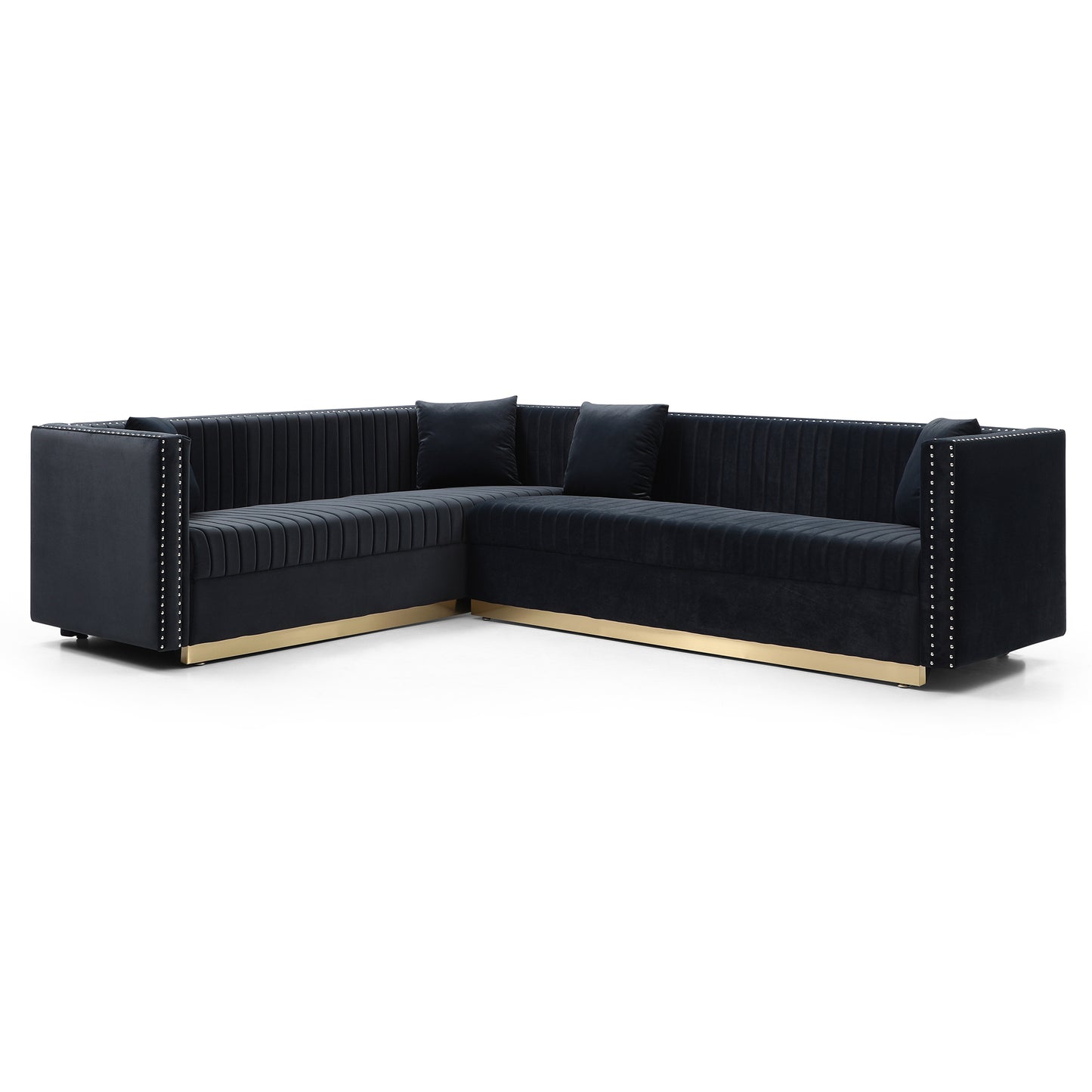 Emery Contemporary Velvet Corner Sofa