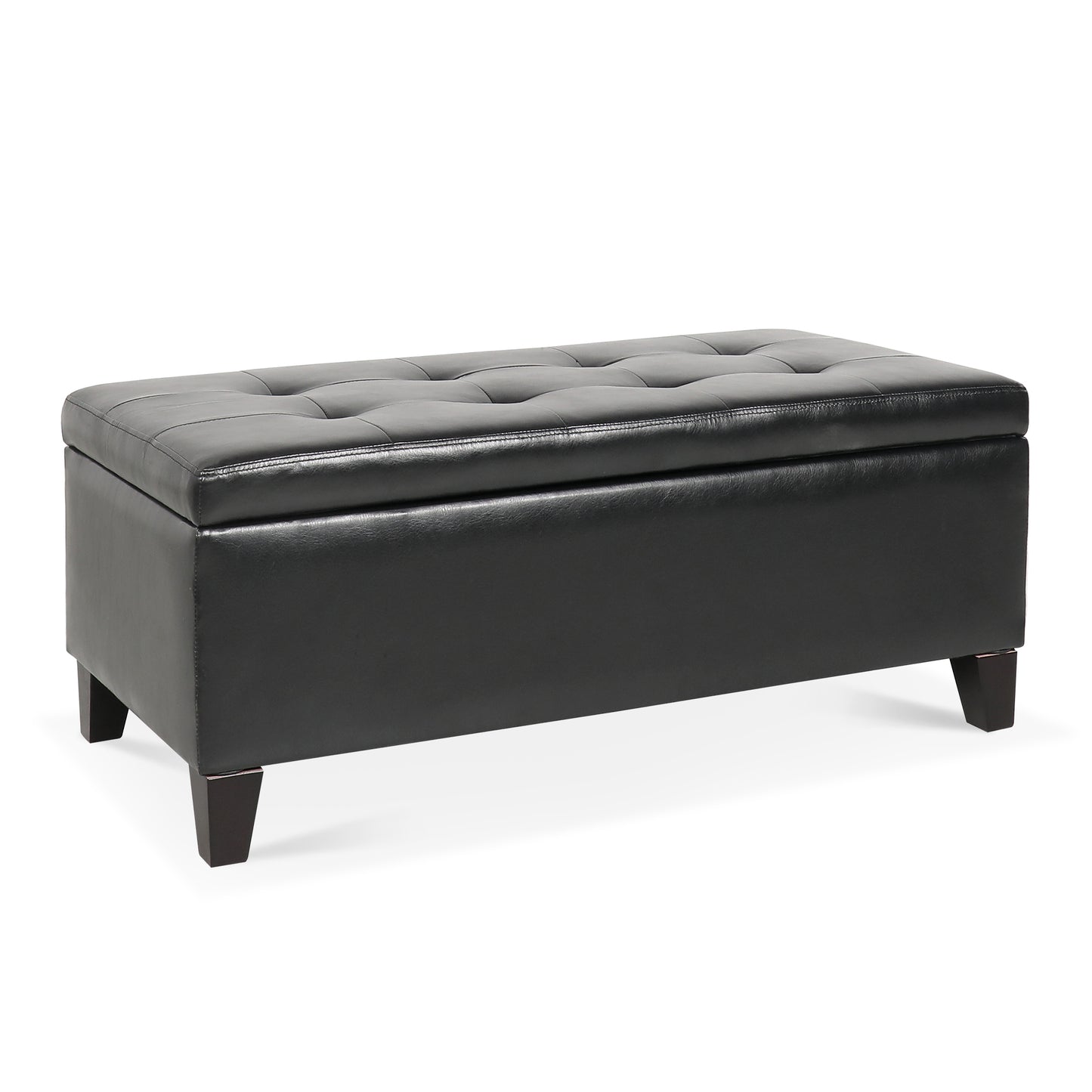 Justo Modern Faux Leather Ottoman